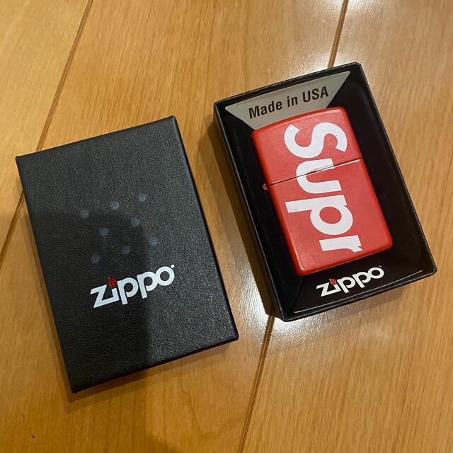 最終出品！Supreme ZIPPO Logo Zippo Red タバコグッズ