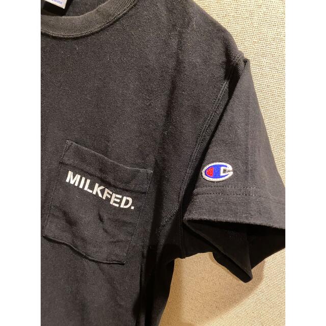 MILKFED.(ミルクフェド)の【日曜日まで】値下げ！MILKFED．➕ChampionのコラボTシャツ レディースのトップス(Tシャツ(半袖/袖なし))の商品写真