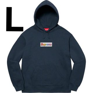 シュプリーム(Supreme)のsupreme Bling Box Logo Navy L(パーカー)