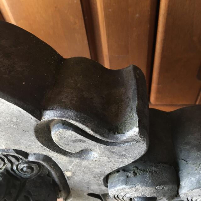 ビン付玄関鬼 時代瓦 鬼瓦 飾り瓦 古美術 置物 ビン付玄関鬼 時代瓦 鬼瓦 飾り瓦 古美術 置物