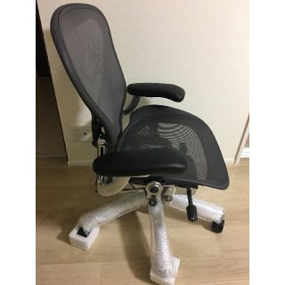 ハーマンミラー(Herman Miller)の新品 ハーマンミラー アーロンチェア リマスタードポリシュッドアルミ Bサイズ(デスクチェア)