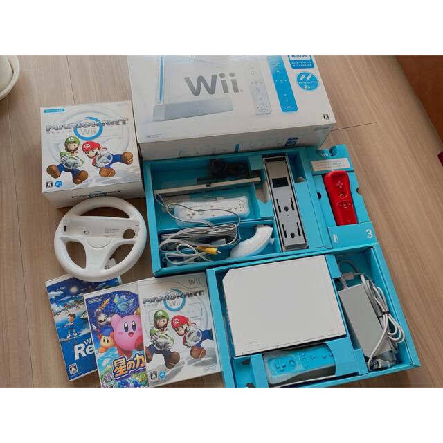 wii本体 リモコンヌンチャク3セット＋ソフト7本 120cm1000円送料込