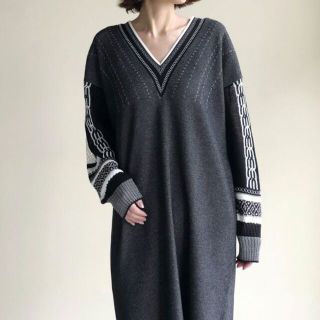 マメ(mame)の20SS Mame Kurogouchi Mixed ニット ワンピース(ロングワンピース/マキシワンピース)