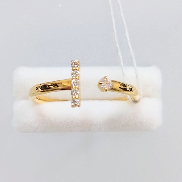K18ダイヤファッションリング レディースのアクセサリー(リング(指輪))の商品写真