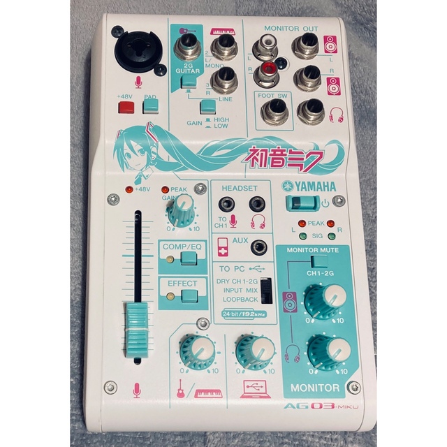 ヤマハ(ヤマハ)のAG03 MIKU(限定 初音ミクバージョン) 楽器のDTM/DAW(オーディオインターフェイス)の商品写真