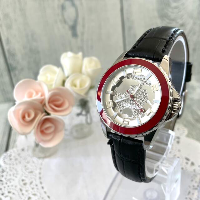 動作OK】STAR JEWELRY 腕時計 レッド スタージュエリー 全国宅配無料
