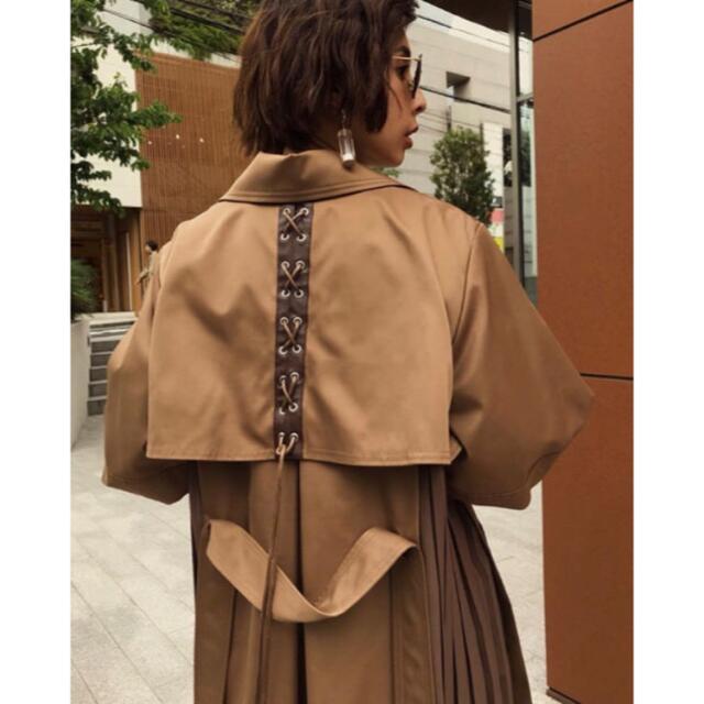 BALLOON SLEEVE PLEATS TRENCH