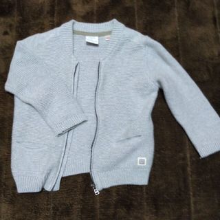 ザラキッズ(ZARA KIDS)のニットカーディガン86cmグレー(カーディガン/ボレロ)