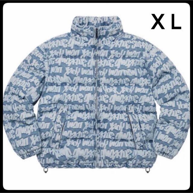 XL Fat Tip Jacquard Denim Puffer Jacket