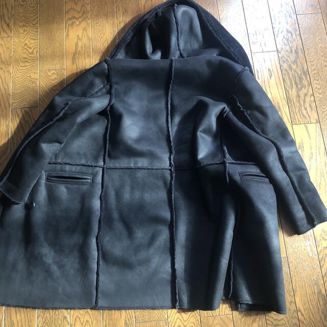 moussy(マウジー)のマウジー　黒コート レディースのジャケット/アウター(ムートンコート)の商品写真