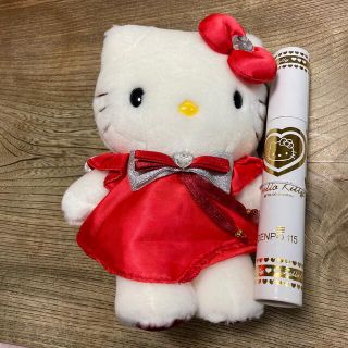 ハローキティ(ハローキティ)のハローキティ　ぬいぐるみ　レッド(ぬいぐるみ)