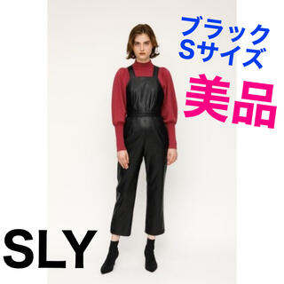 スライ(SLY)のSLY F／LEATHER SALOPETTE【美品】(サロペット/オーバーオール)