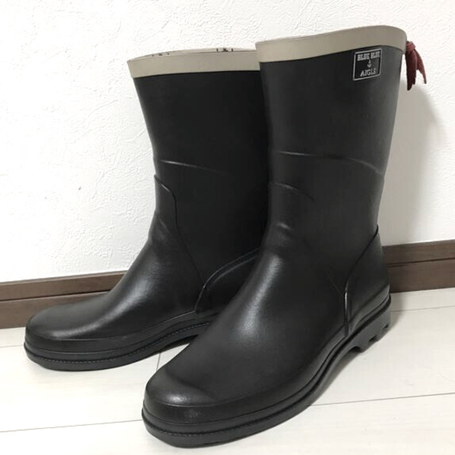 AIGLE(エーグル)のエーグルメンズレインブーツ　BLUE BLUEコラボ　サイズ43 メンズの靴/シューズ(長靴/レインシューズ)の商品写真