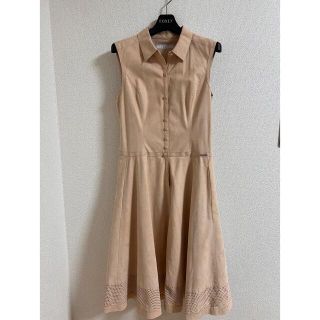 foxey スウェード風 ワンピース アイボリー 33152