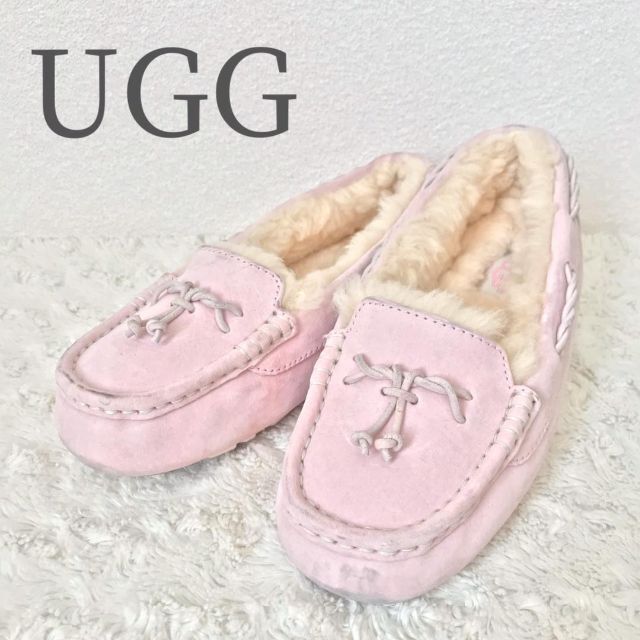 UGG(アグ)のA-143 UGG アグ ダコタ モカシン ファー　ピンク 37 23cm レディースの靴/シューズ(スリッポン/モカシン)の商品写真