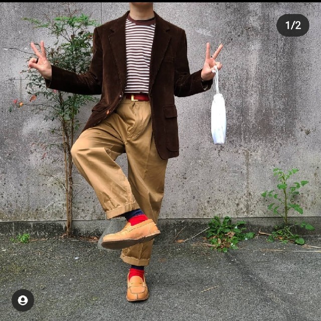 古着 コーデュロイジャケット ブラウン | フリマアプリ ラクマ