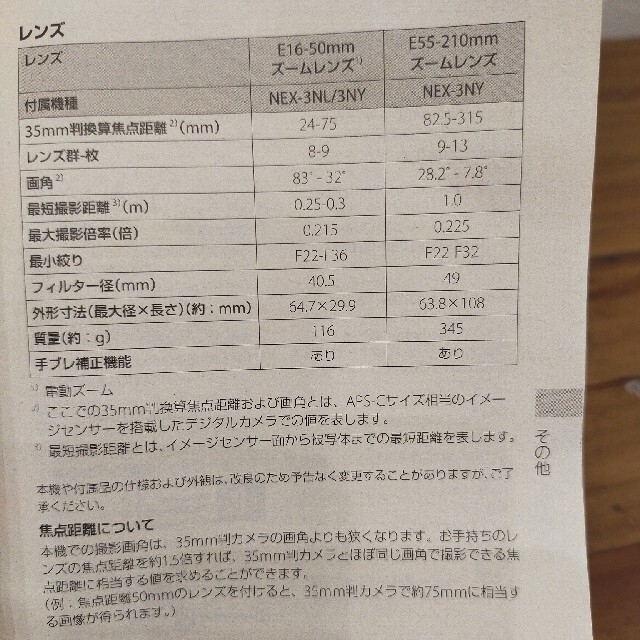 SONY　望遠レンズ　55-210  4.5-6.3 スマホ/家電/カメラのカメラ(レンズ(ズーム))の商品写真