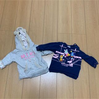 ミキハウス(mikihouse)の【used２点】おまとめ　90センチ　ミキハウス(Tシャツ/カットソー)