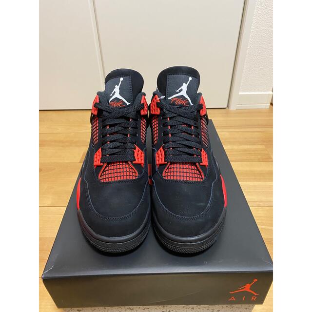 スニーカー新品！Nike Air Jordan 4 Red Thunder 27.5cm