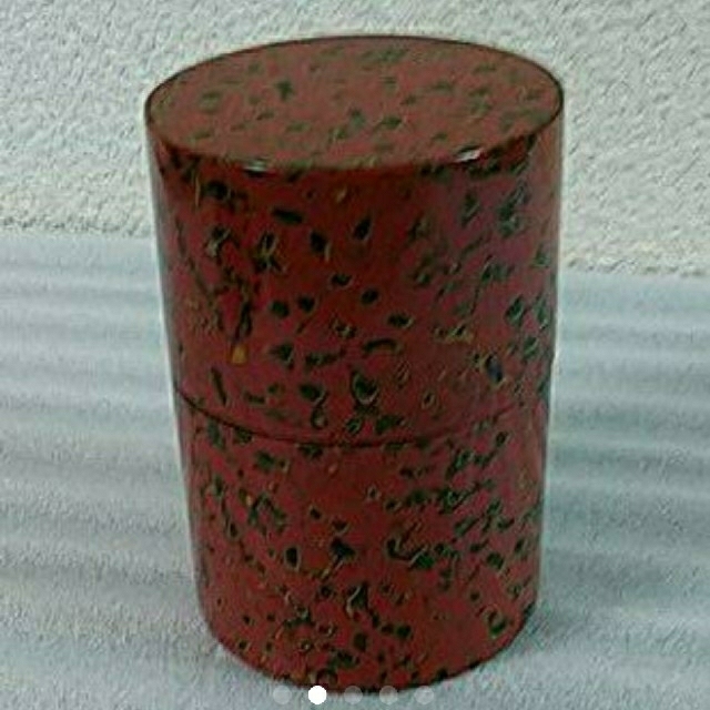 津軽塗・漆工芸品　木製茶筒一式 1
