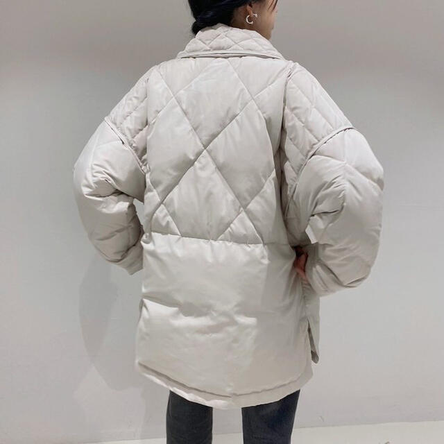 2way collar quilting puffy down coat