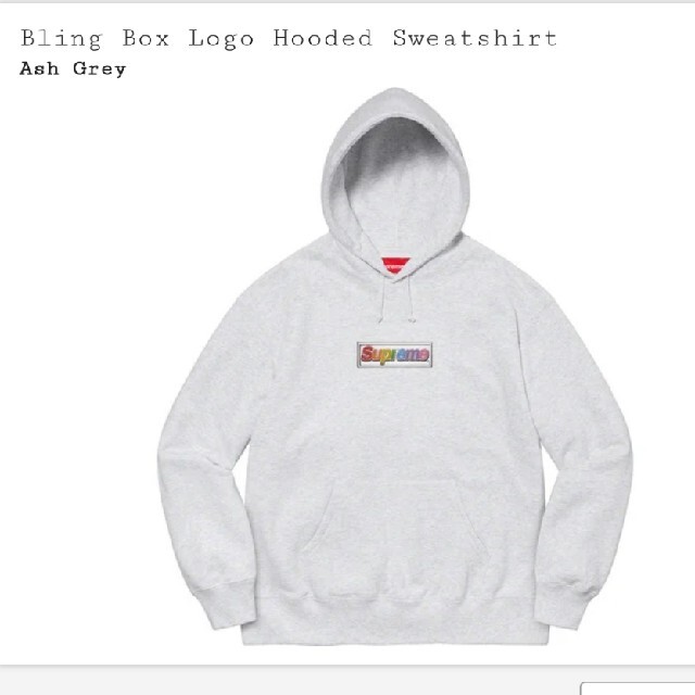 トップスSupreme Bling Box Logo Hooded Sweatshirt