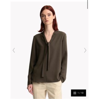 美品✨Theory ウォッシャブル　ボウタイ　CS TIE NK TOP