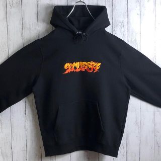 STUSSY - 【美品】ステューシー 刺繍ロゴ ファイヤーロゴ パーカー ...