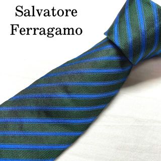 サルヴァトーレフェラガモ(Salvatore Ferragamo)のサルヴァトーレフェラガモ ネクタイ ストライプ ビジネス シルク100% 高級(ネクタイ)