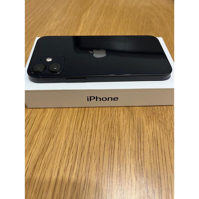 iPhone 12 mini ブラック 256 GB SIMフリー　レザーケース