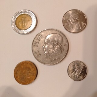 メキシコのコイン　5枚セット(貨幣)