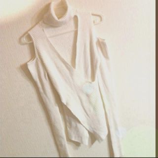 リブトップス♡White(カットソー(長袖/七分))