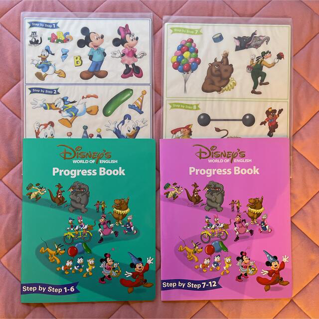 Disney(ディズニー)の☆ 新品未使用☆ プログレスブックの全4部　☆ディズニー英語☆ エンタメ/ホビーの本(絵本/児童書)の商品写真