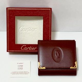 カルティエ(Cartier)の超美品！カルティエ　マストラインコインケース　二つ折り財布(コインケース)