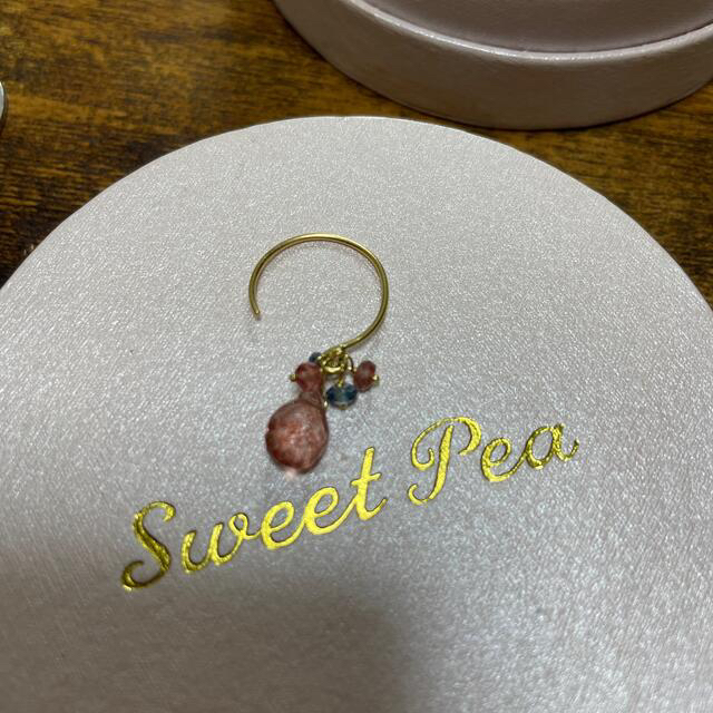 Sweet Pea スイートピー　スモーキークォーツ　ピアス（片耳）