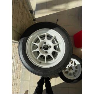 エンケイ　ターマック　pcd100 4h 6j +28 軽量　サーキット　走り屋(タイヤ・ホイールセット)