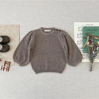 キャラメルベビー&チャイルド(Caramel baby&child )のsoor ploom agnes sweater flax 6y(ニット)