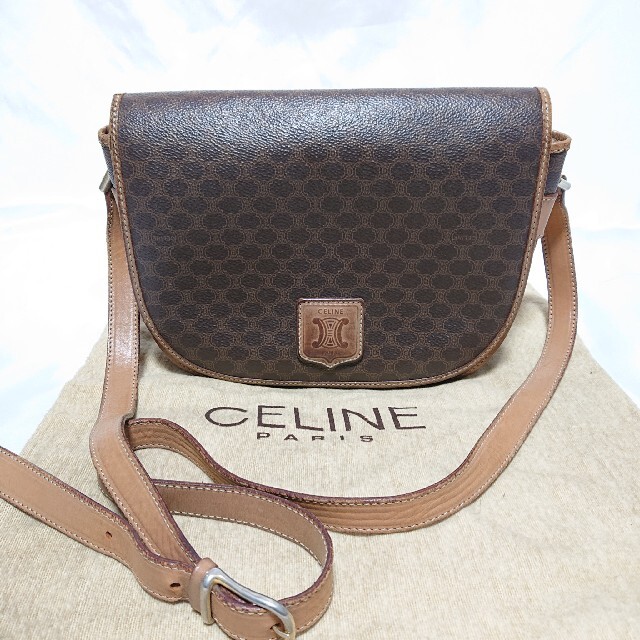 CELINE マカダム柄 ショルダーバッグ