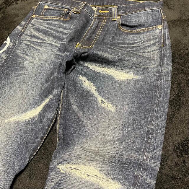 uniform experiment(ユニフォームエクスペリメント)の21 A/W Uniform Experiment damaged denim メンズのパンツ(デニム/ジーンズ)の商品写真