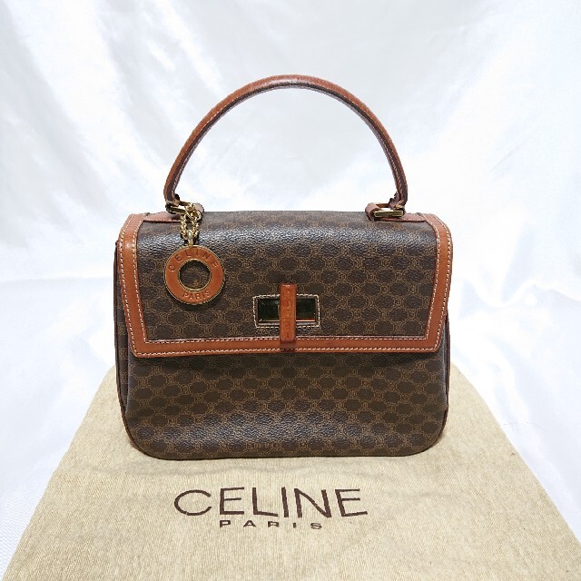 celine   美品 CELINE マカダム柄 ガンチーニ ハンドバッグの通販 by