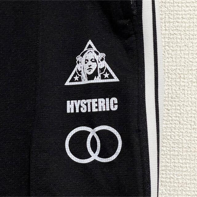 HYSTERIC GLAMOUR(ヒステリックグラマー)のヒステリックグラマー サイドライン トラックパンツ ジャージ 黒 ブラック S レディースのパンツ(カジュアルパンツ)の商品写真