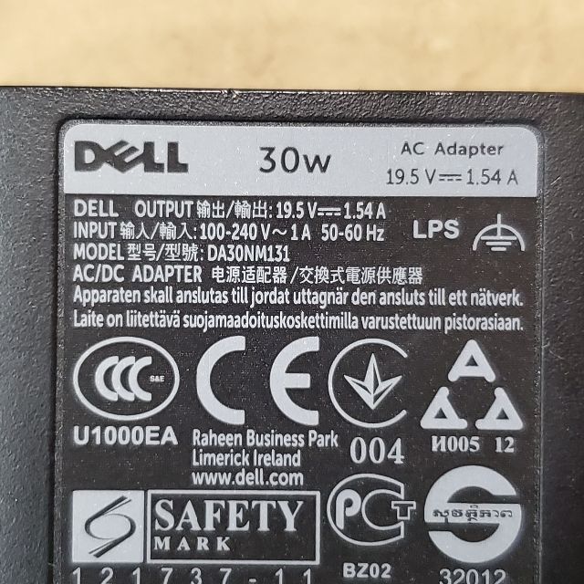 DELL(デル)のDELL ACアダプター DA30NM131 スマホ/家電/カメラのPC/タブレット(PC周辺機器)の商品写真
