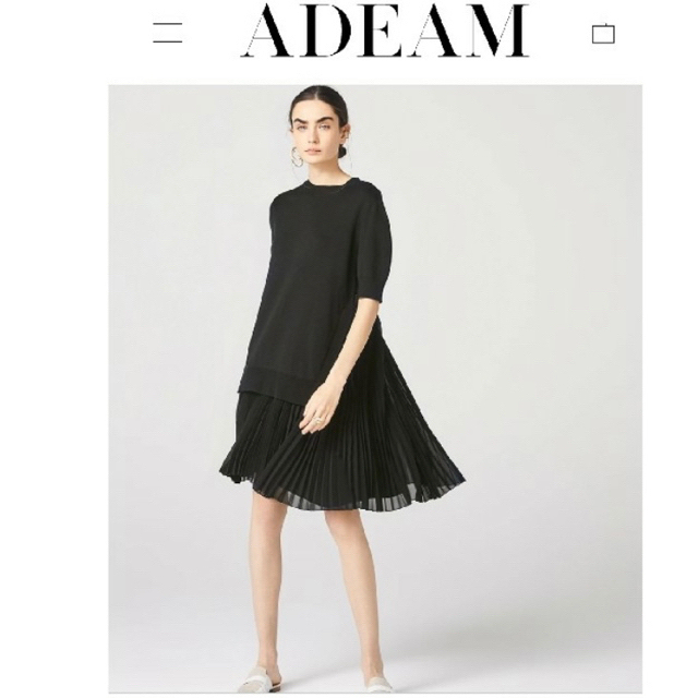 アディアムADEAM/Orchid Knit Dress/白/XS