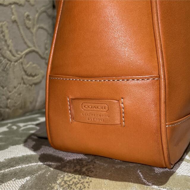 COACH  コーチ　トートバッグ　手提げ　オールレザー　自立します 4