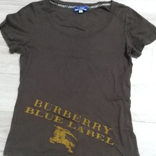 バーバリーブルーレーベル(BURBERRY BLUE LABEL)の三陽商会製！ バーバリーブルーレーベル デカロゴ  Tシャツ(Tシャツ(半袖/袖なし))