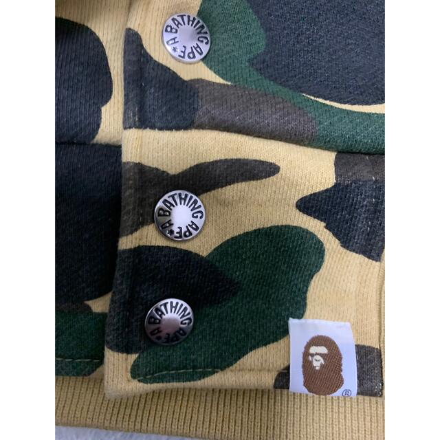 A BATHING APE(アベイシングエイプ)の激レアL！ BAPEファーストカモスウェットスタジャン黄色カモ メンズのジャケット/アウター(スタジャン)の商品写真