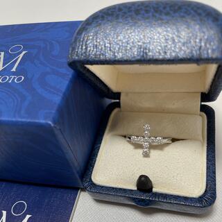 ミキモト(MIKIMOTO)のミキモト　K18  クロスダイヤリング　計0.46ct  美品(リング(指輪))