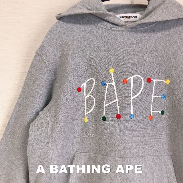 アベイシングエイプ A BATHING APE フーディー パーカ 胸ロゴ 刺繍