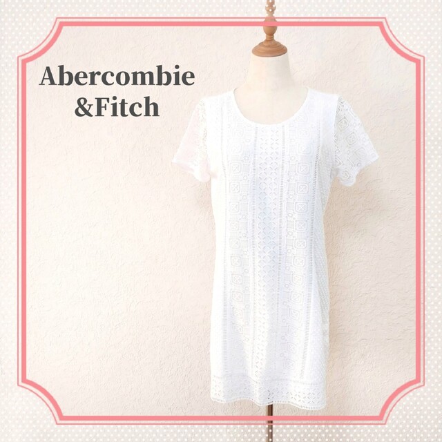 Abercrombie&Fitch(アバクロンビーアンドフィッチ)の♡Abercombie&Fitch　アバクロンビー＆フィッチ　白　ワンピース　F レディースのワンピース(ミニワンピース)の商品写真