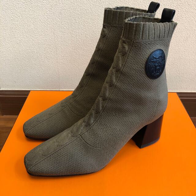 エルメス ニットブーツ ヴォルヴェール 美品 37.5 | フリマアプリ ラクマ